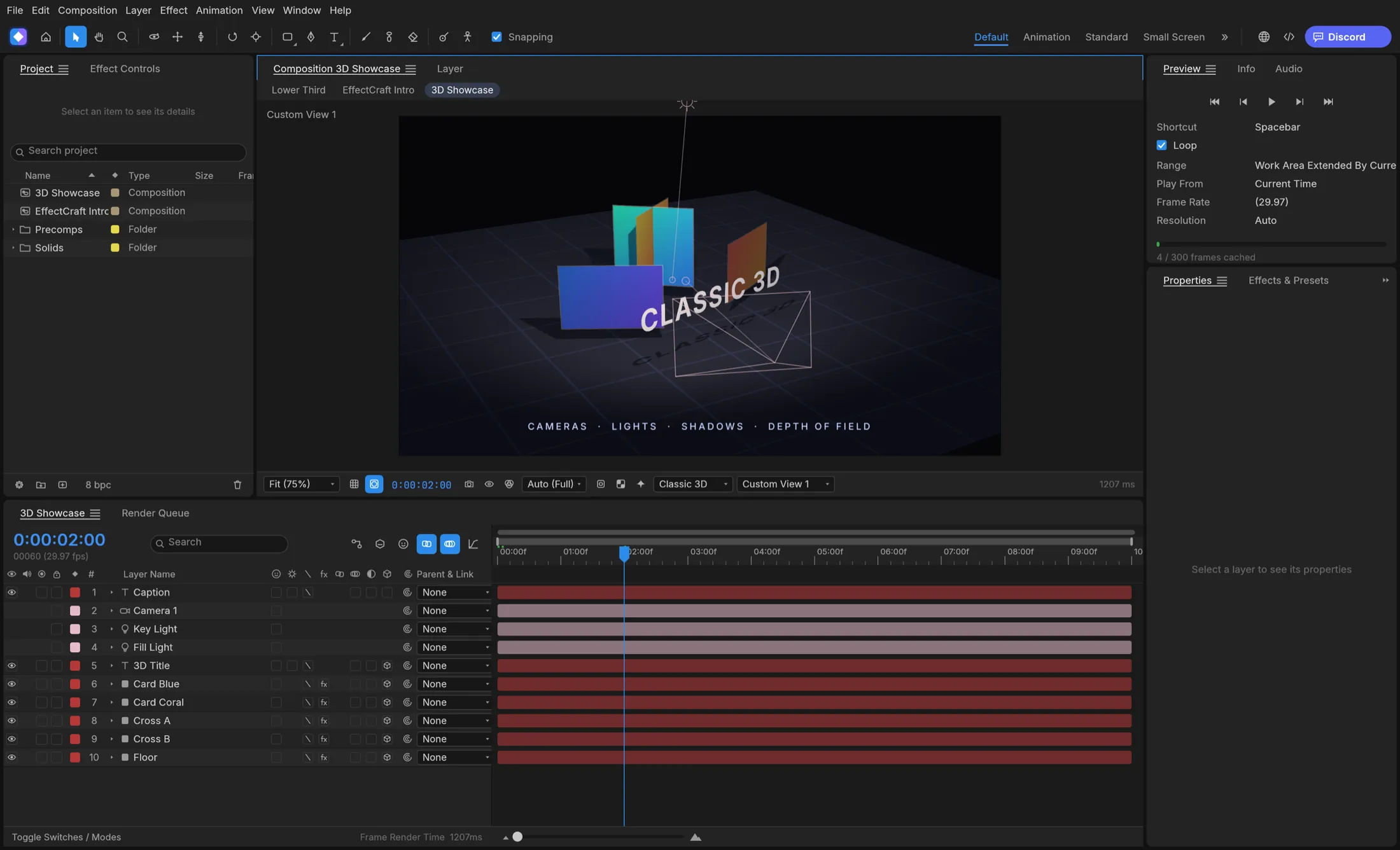 3D space for motion